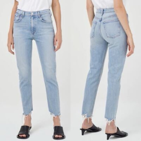 Agolde Merrel Mid Rise Straight Jeans - Picture 1 of 9